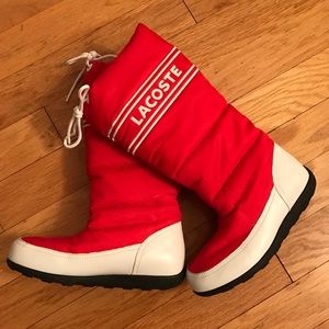 lacoste red boots